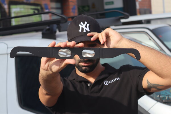 Gafas de Eclipse Solar — Negro Mate Liso