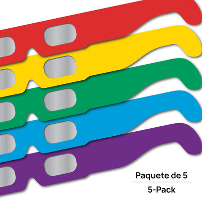 Gafas para eclipses solares - 5 colores surtidos